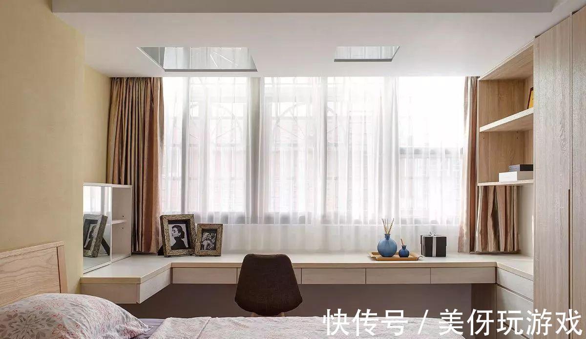 台面|小户型：小卧室一定要装个书桌柜，不占空间还可以当书房用！