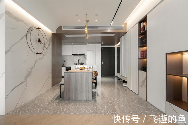 空间|黑白灰调性,三室改两室,三分离设计