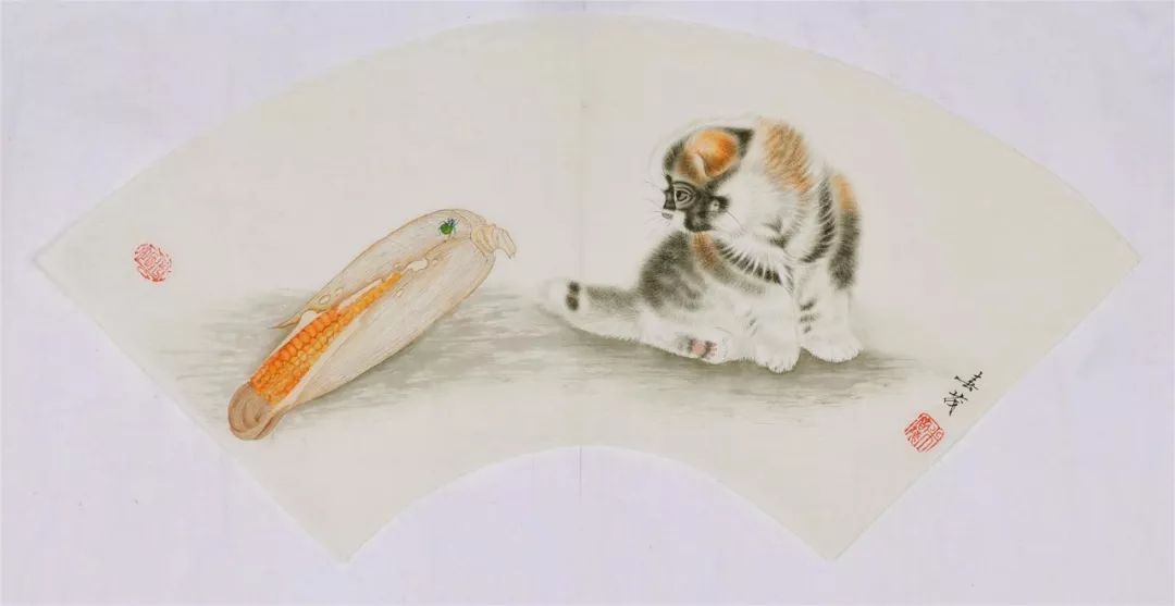代表作品@米春茂笔下的猫,趣萌可爱,稚气童真