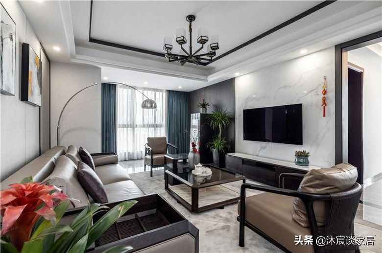 全景图|她,80后,二次装修选择现代中式,素雅沉稳大气的家,越看越中意