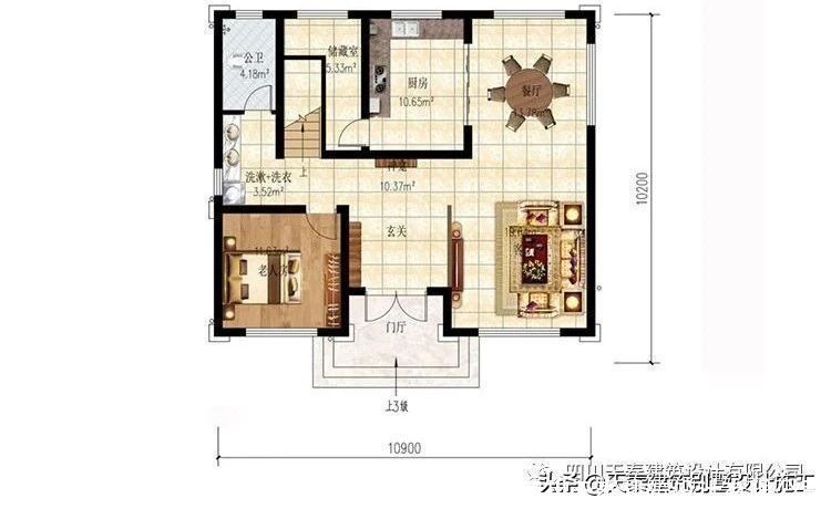 添加|四川绵阳梓潼三层新中式别墅设计图纸 绵阳农村建别墅图挑空客厅