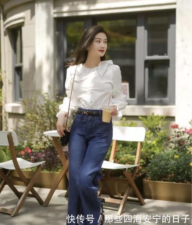 皮鞋 时尚穿搭喇叭牛仔裤怎么搭配上衣和鞋子好看!