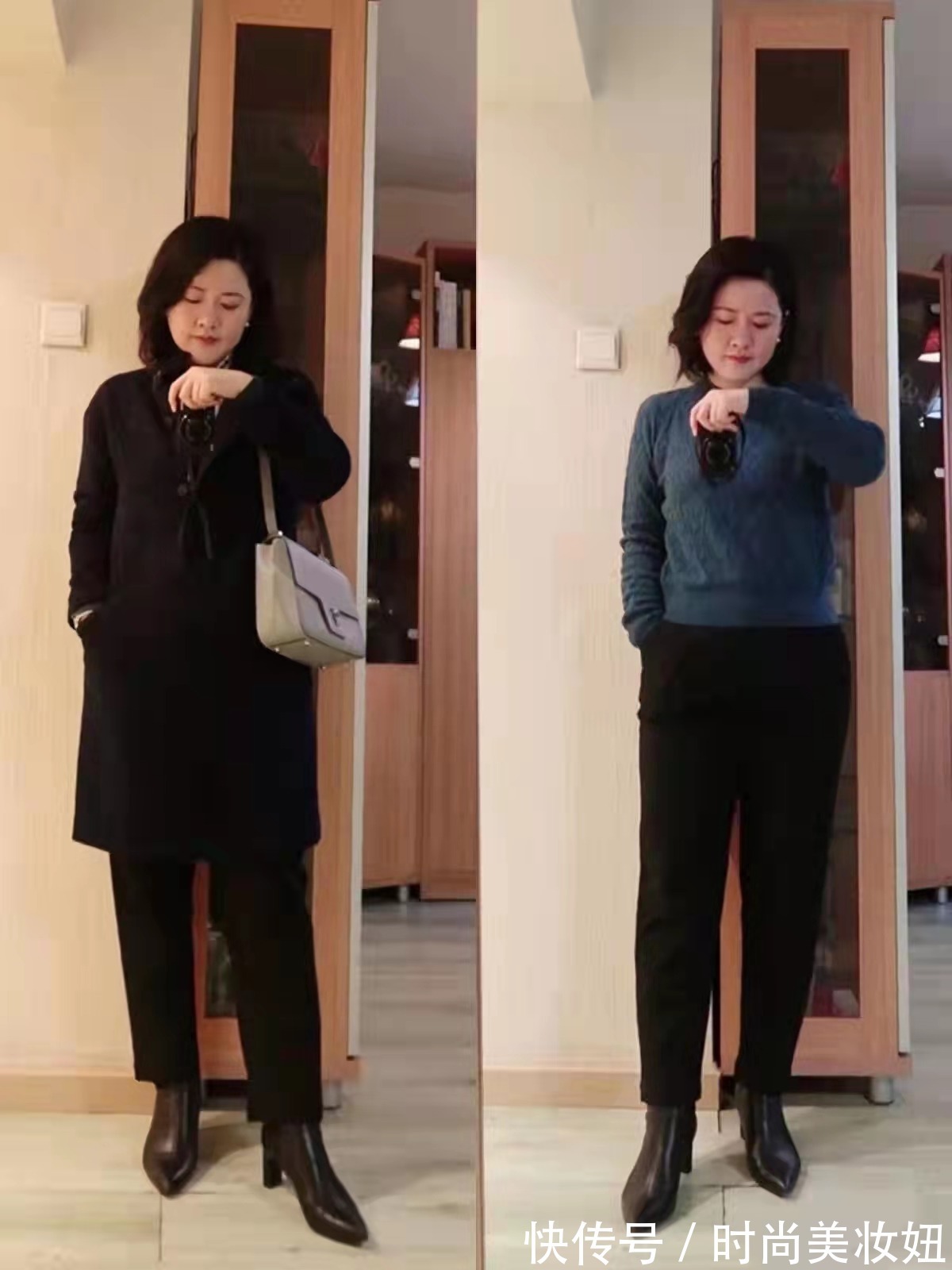 穿搭|“短靴+9分裤”才是冬季该有的穿搭,看微胖博主示范,保暖洋气