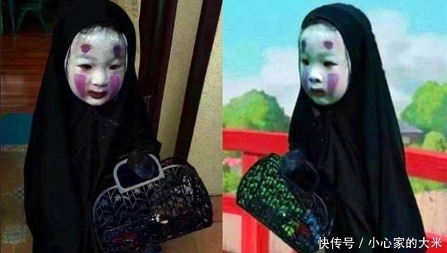 脸男|没想到这些被推上热门的“恐怖”cos,扮演者竟都是可爱的小学生