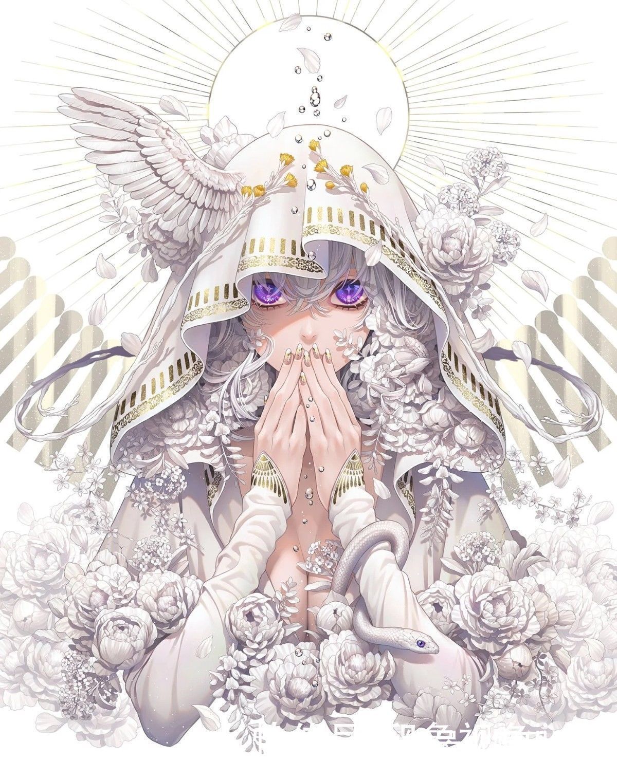 jiojio&五彩斑斓的白色系插画,霸气的画风,细节满满