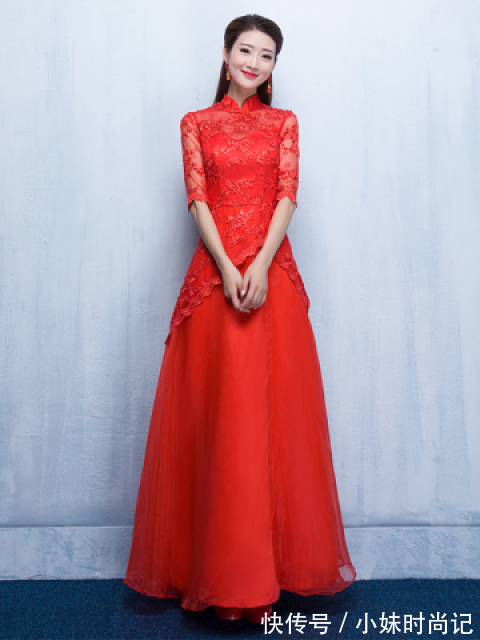 蕾丝|新娘敬酒服怎么选才能凸显新娘气质?