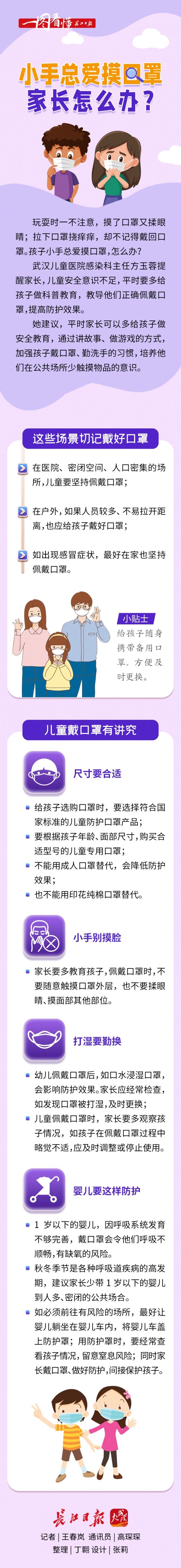 一图看懂|小手总爱摸口罩，家长怎么办？ | 家长