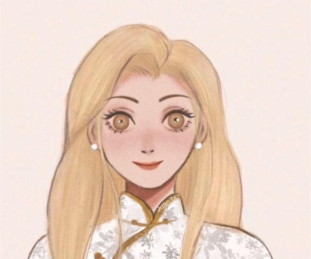 证件照|迪士尼公主的民国风证件照,艾莎表情太可爱,花木兰的旗袍最亮眼