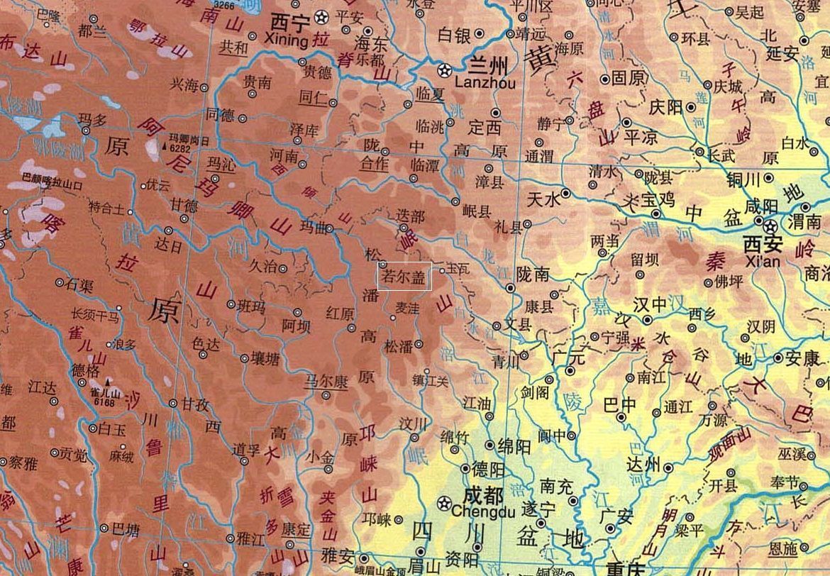 位于青藏高原的“若尔盖沼泽”，是我国最大的泥炭沼泽分布区