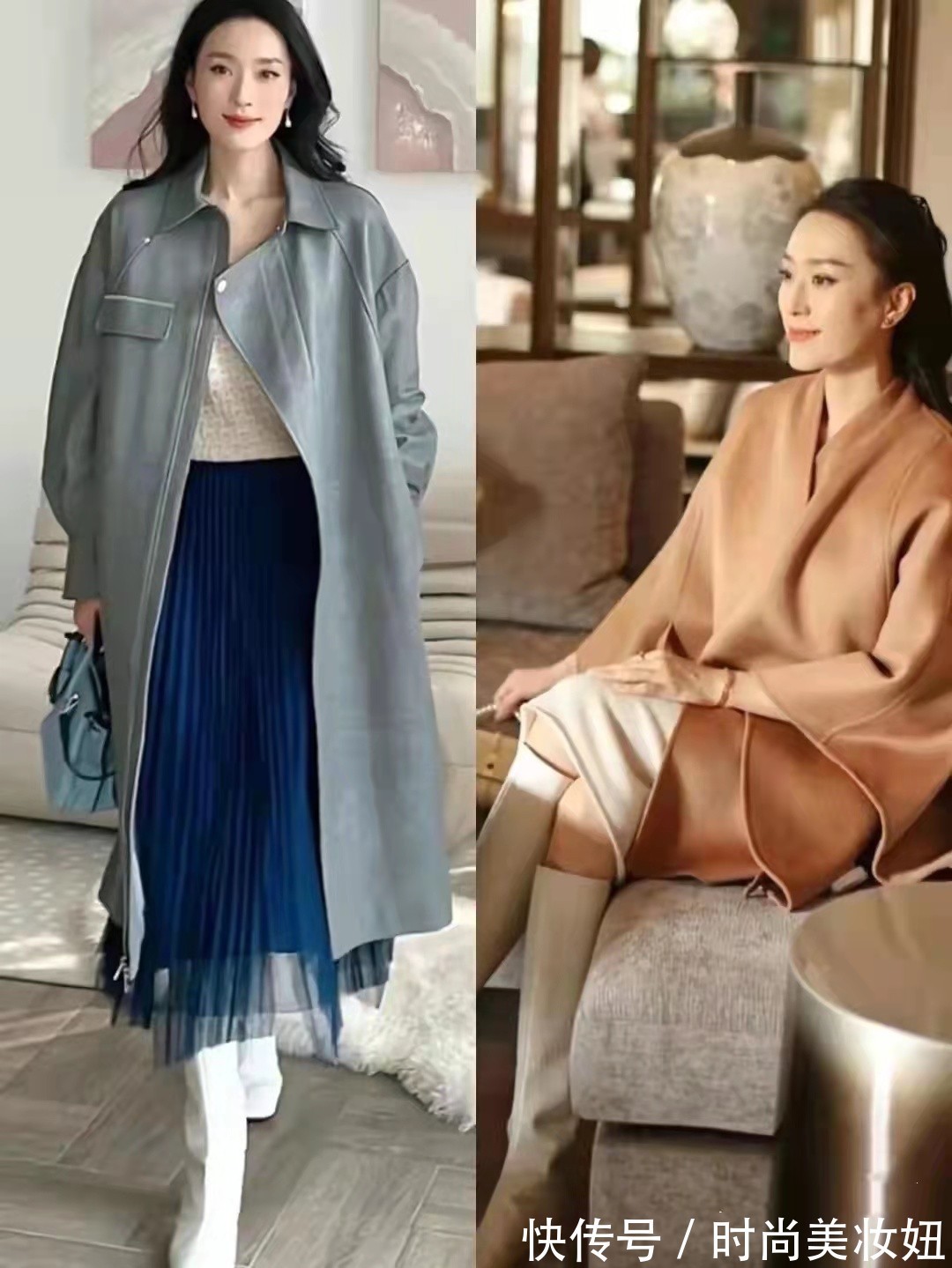 色彩 上了40岁的女人,还是穿大衣更显气质,看她的搭配高级洋气