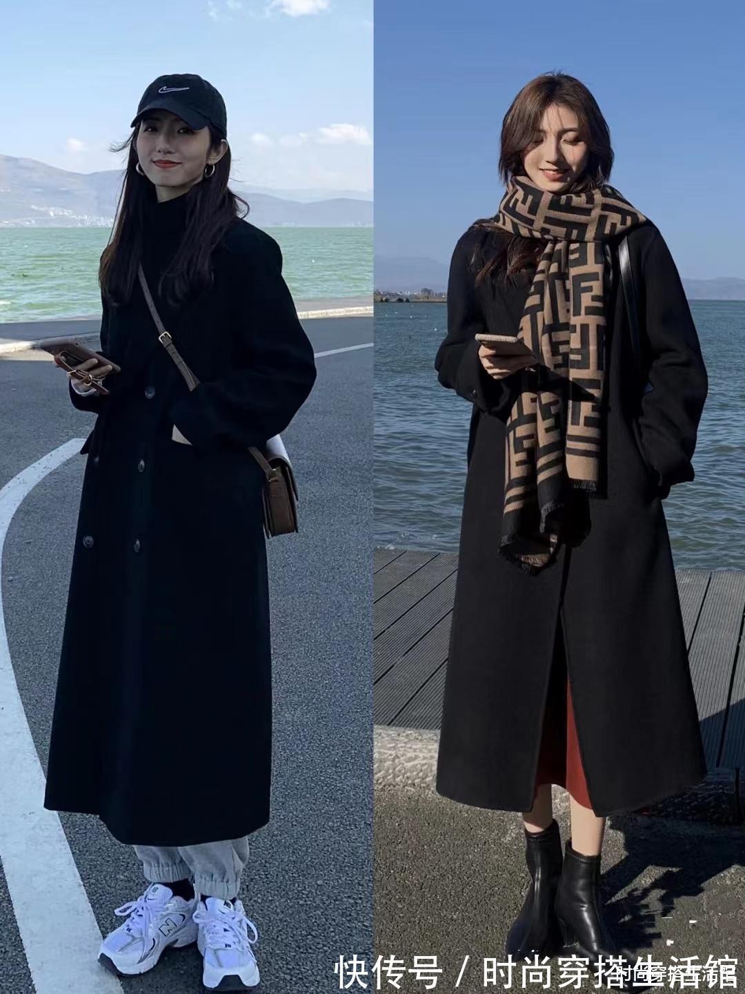 亮色 “黑色大衣”太沉闷?那是你不会搭!今年这样穿时髦又高级,真美