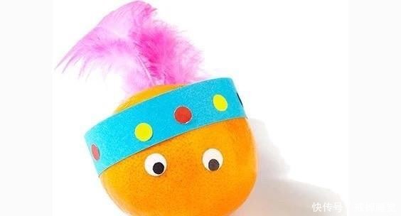 变身|亲子小手工,小小桔子变身成小小印第安人