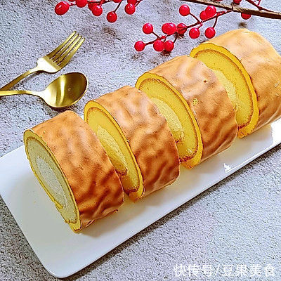 烤盘|#一口新年味，全家享佳味#虎皮蛋糕卷