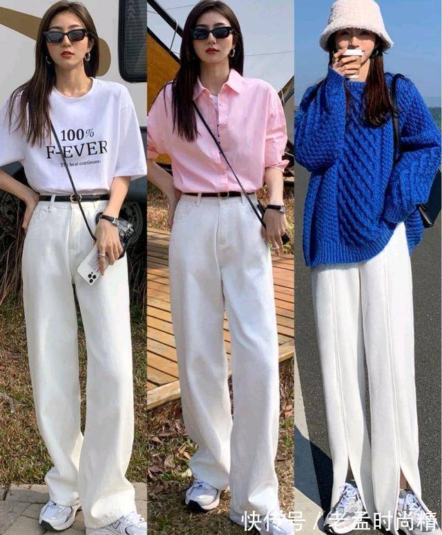 女人味 经典百搭款裤装,简约西装裤能穿出女人味,高腰开叉裤今年最流行