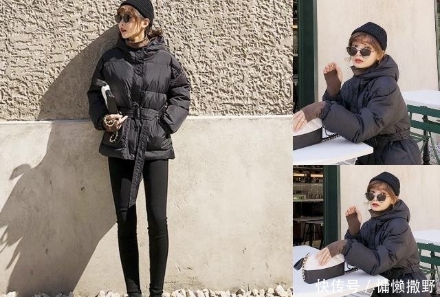 裤子|黑色羽绒服+黑色裤子,是冬季最显瘦最时髦的搭配!