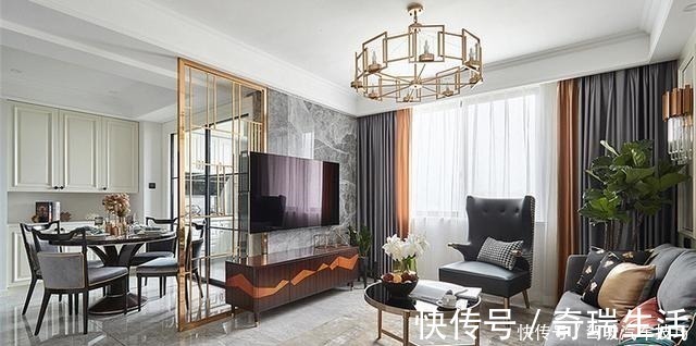 客厅|一进她家就被迷住,美式轻奢经典搭配,总是惊艳动人,实在很精致!