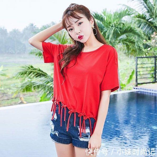 潮裤|夏季遮肉潮搭,气质上衣+显瘦潮裤,时髦减龄有气质