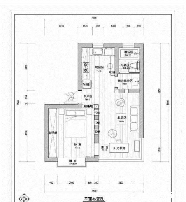 电视墙|50㎡原木风一居，电视墙改书墙，阳光餐厅兼书房，收纳颜值太棒了