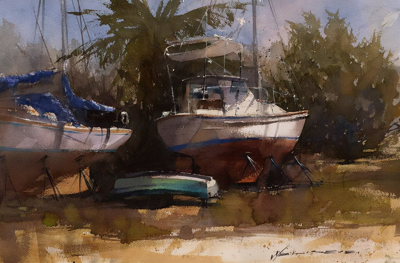 弗拉迪斯拉夫!印象水彩/美国当代艺术家弗拉迪斯拉夫水彩作品