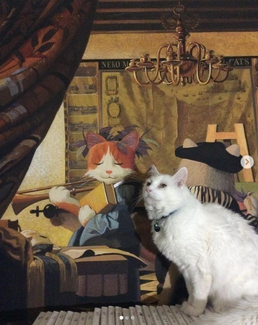 猫咪#艺术家笔下的猫咪“入侵”世界名画,萌到让人尖叫!