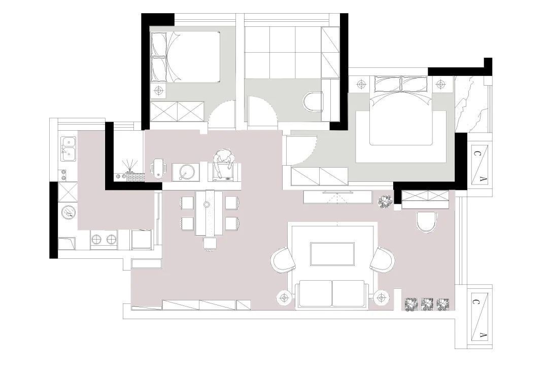 简欧风|93㎡简欧风,轻松舒适的华丽,浪漫精致而高级