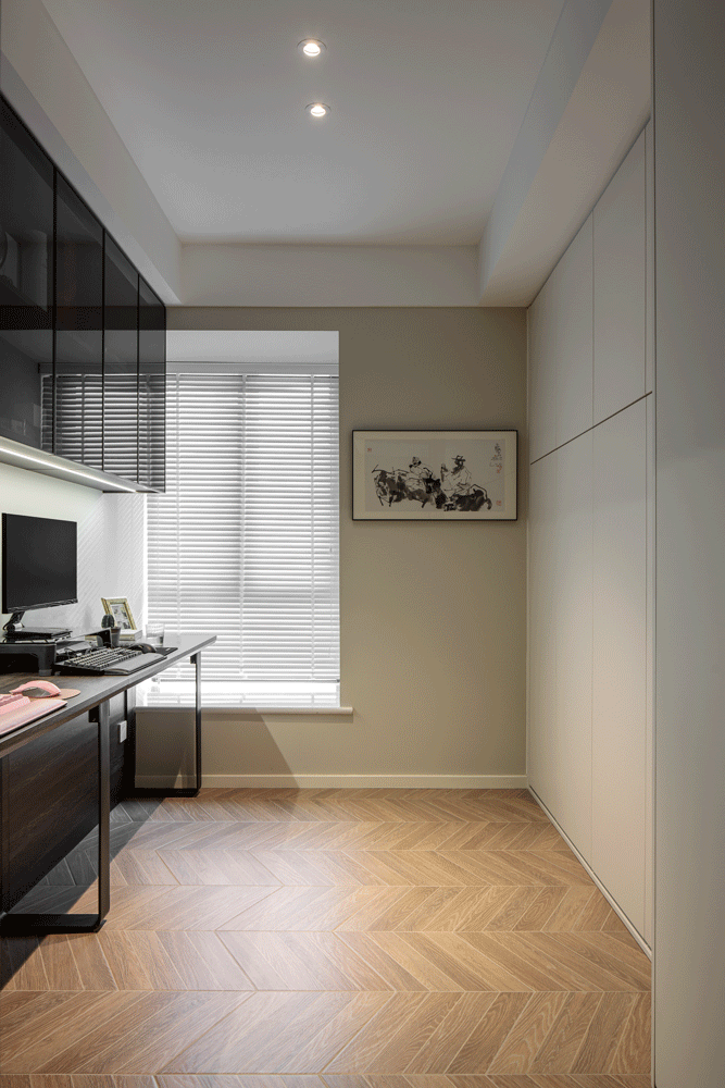 屋主|79平米混搭风格,客厅的壁炉电视墙,书房的隐形床,都是大制作!