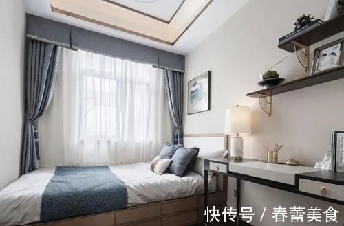 烟灰蓝|125㎡装出不一样的中式，烟灰蓝的加入更清爽，这种美看不腻