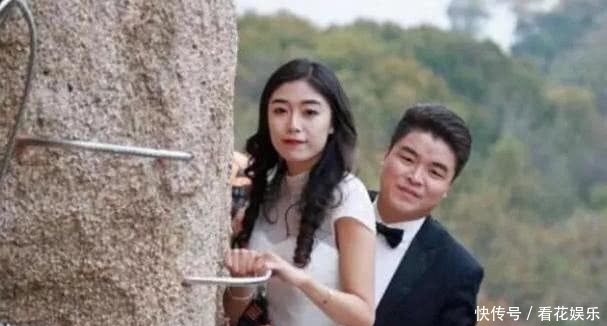 情侣为了追求刺激,在悬崖边上拍婚纱照,看到照片后,非常惊喜