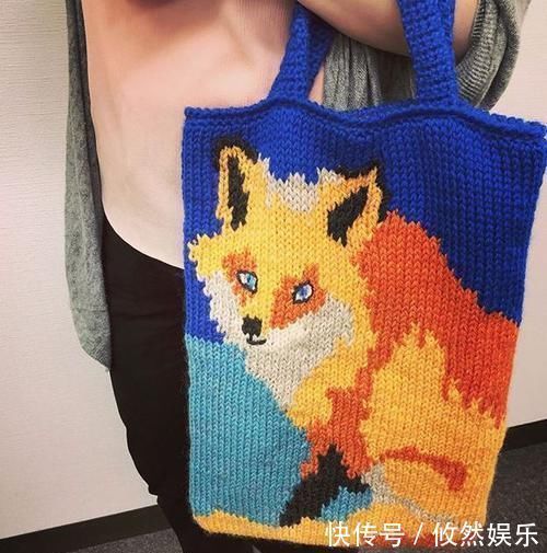 erikato#把编织玩出新创意,棒针、钩针结合起来,提花也能用钩针表现