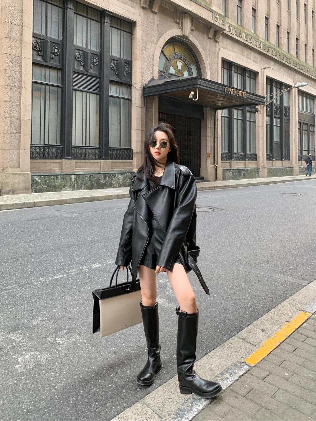 拜拜肉|冬天穿腻了臃肿的羽绒服,不妨试试皮衣吧,酷炫潇洒又百搭