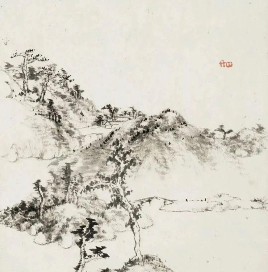 山水@这套册页当不仅仅有山水也有花鸟,就是没有的是大红大绿的色彩