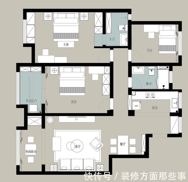 温暖|140平现代风三居室,客厅纯粹的白调,温暖的木调宽敞明亮