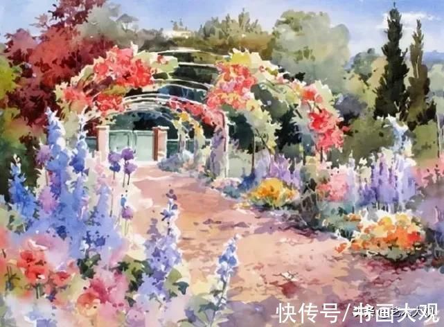 手绘#充满阳光的色彩温暖而亮丽|水彩手绘作品欣赏