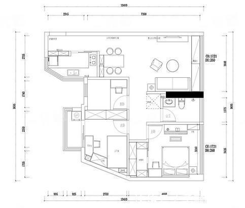 瓷砖|86㎡挤出三房,还有衣帽间!客厅贴满瓷砖,完工后很大气