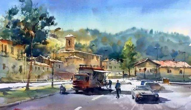 风景|风景诱人!这样的水彩作品,怎能不爱?