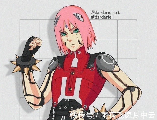 鳴人|當火影忍者走機械風,卡卡西的刀上吊著胖丁,小櫻變霸氣