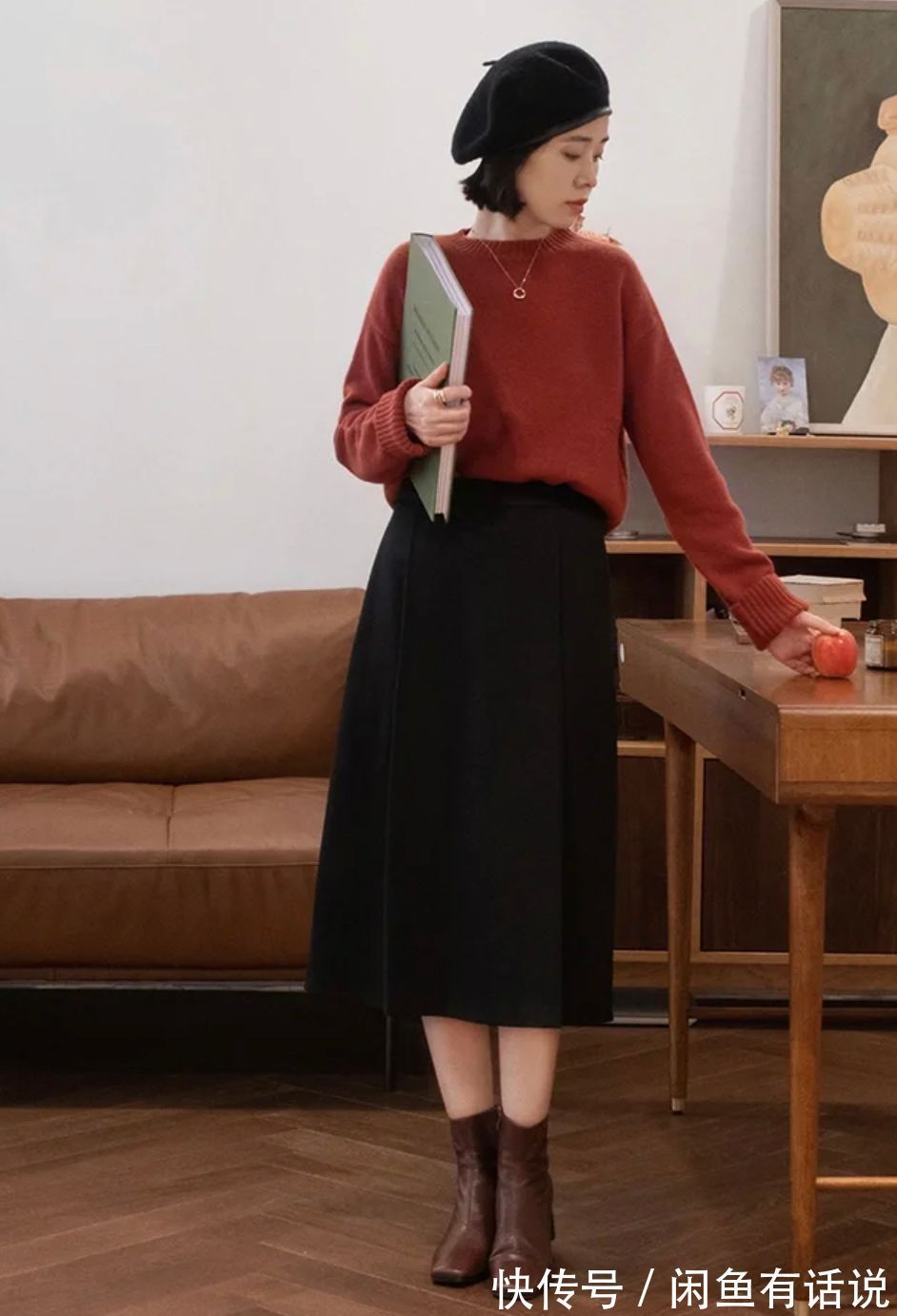 穿搭 膝下裙+短靴,才真正适合小个子中年女人,时髦减龄还更显高