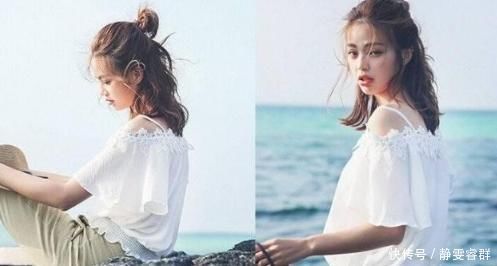 别再扎“大妈式马尾”了,试试今年最火的懒人半扎发,谁扎谁就美