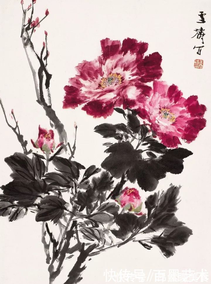 小写意@唯有牡丹真国色!小写意牡丹画150幅,美醉了