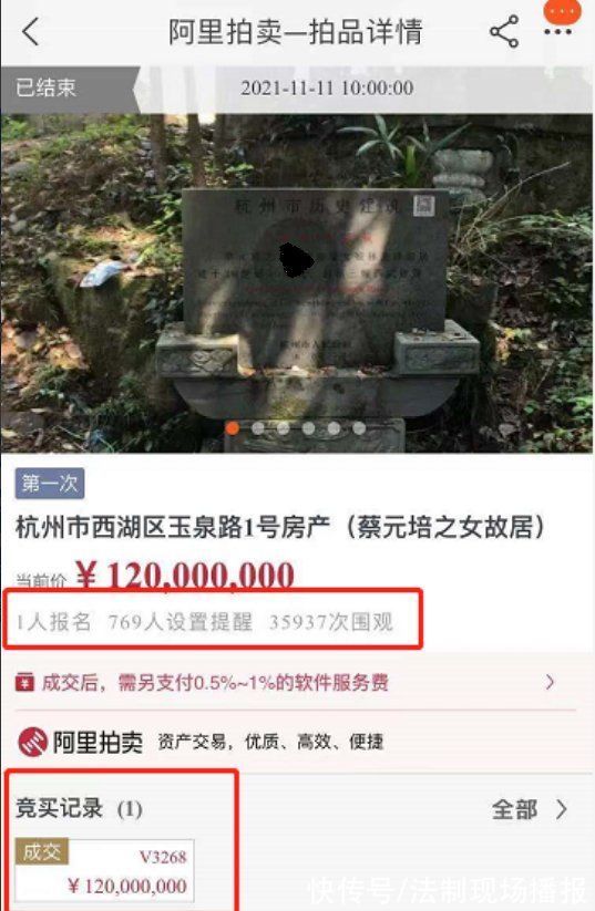 蔡元培$1.2亿元成交!蔡元培之女故居在最后8分钟拍出，幕后买主引猜测