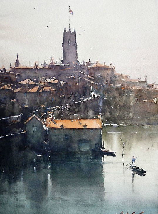 艺术家@雾里看花,澳大利亚水彩艺术家科维奇的作品,很是美!