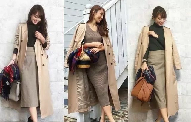 小仙女 大衣搭配针织衫和半身裙,穿出不一样的气质高级感,美出了新高度