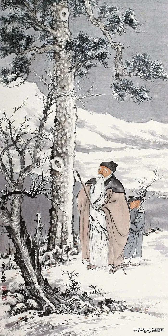 范曾&多位画家笔下的《松下问童子》，你最喜欢哪一幅？