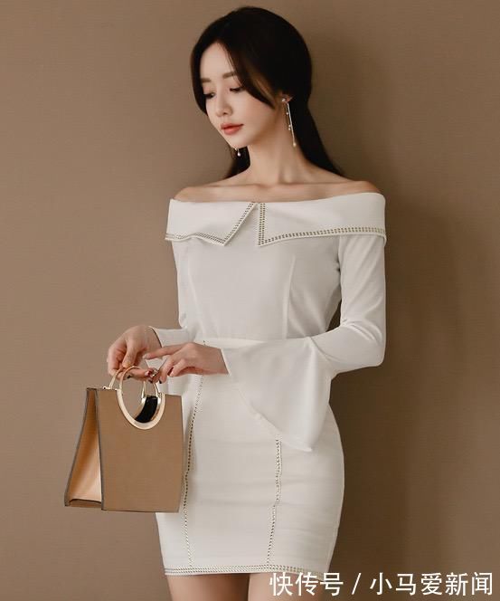 孙允珠|孙允珠V领包臀裙和一字肩晚礼裙，穿搭各有特色，哪款显性感身材
