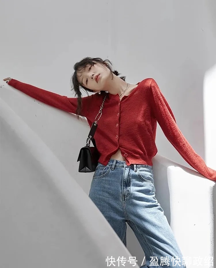 小开衫|看图学穿搭:秋季小开衫穿搭,精致又气质