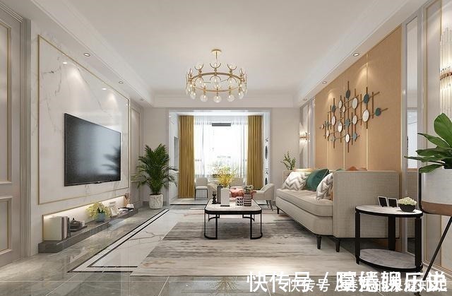 现代|140平米现代轻奢风格,鞋柜柜体做薄荷绿,一入户就被惊艳到了!