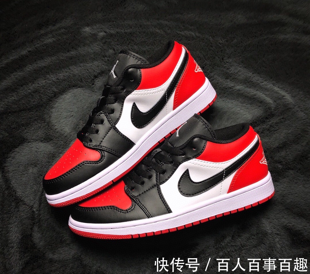 bred Air Jordan 1 Low “Bred Toe”黑红脚趾！