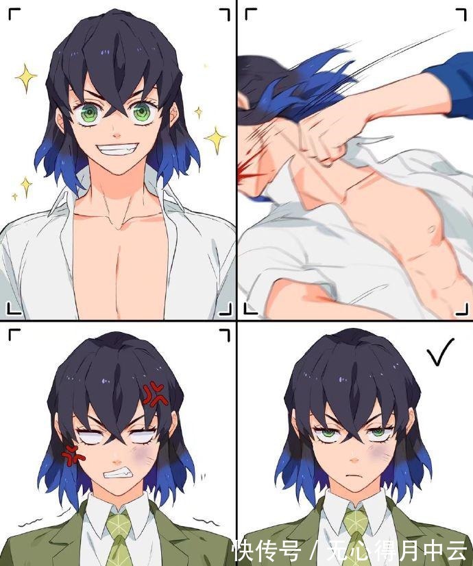 炭治郎|《鬼灭之刃》角色拍毕业照,我妻善逸乖巧可爱,伊之助被谁打了