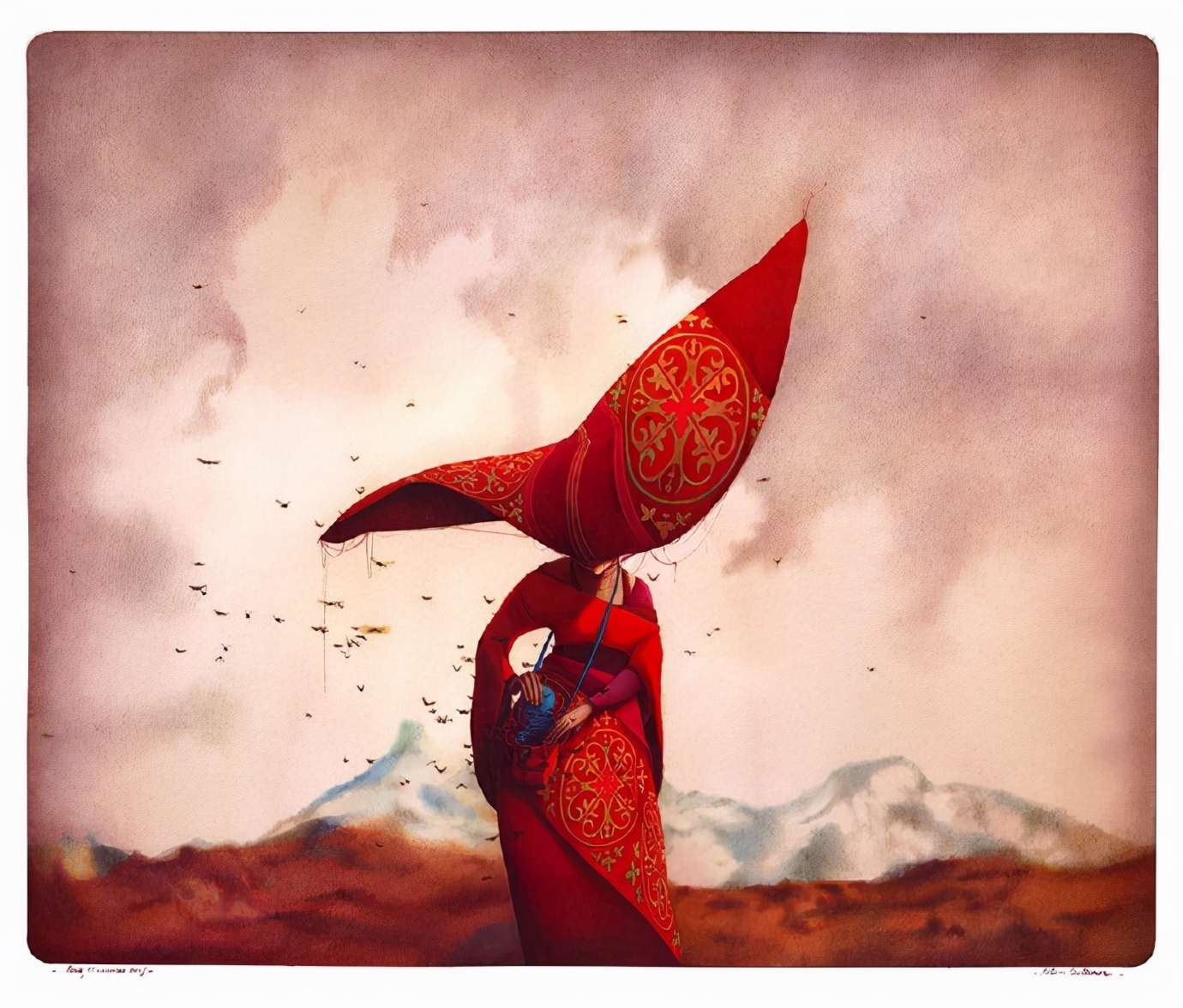 海贝卡·朵特梅-!插画师海贝卡·朵特梅-喜欢用不透明水彩作画,人物造型充满想象力并带有诡异气质