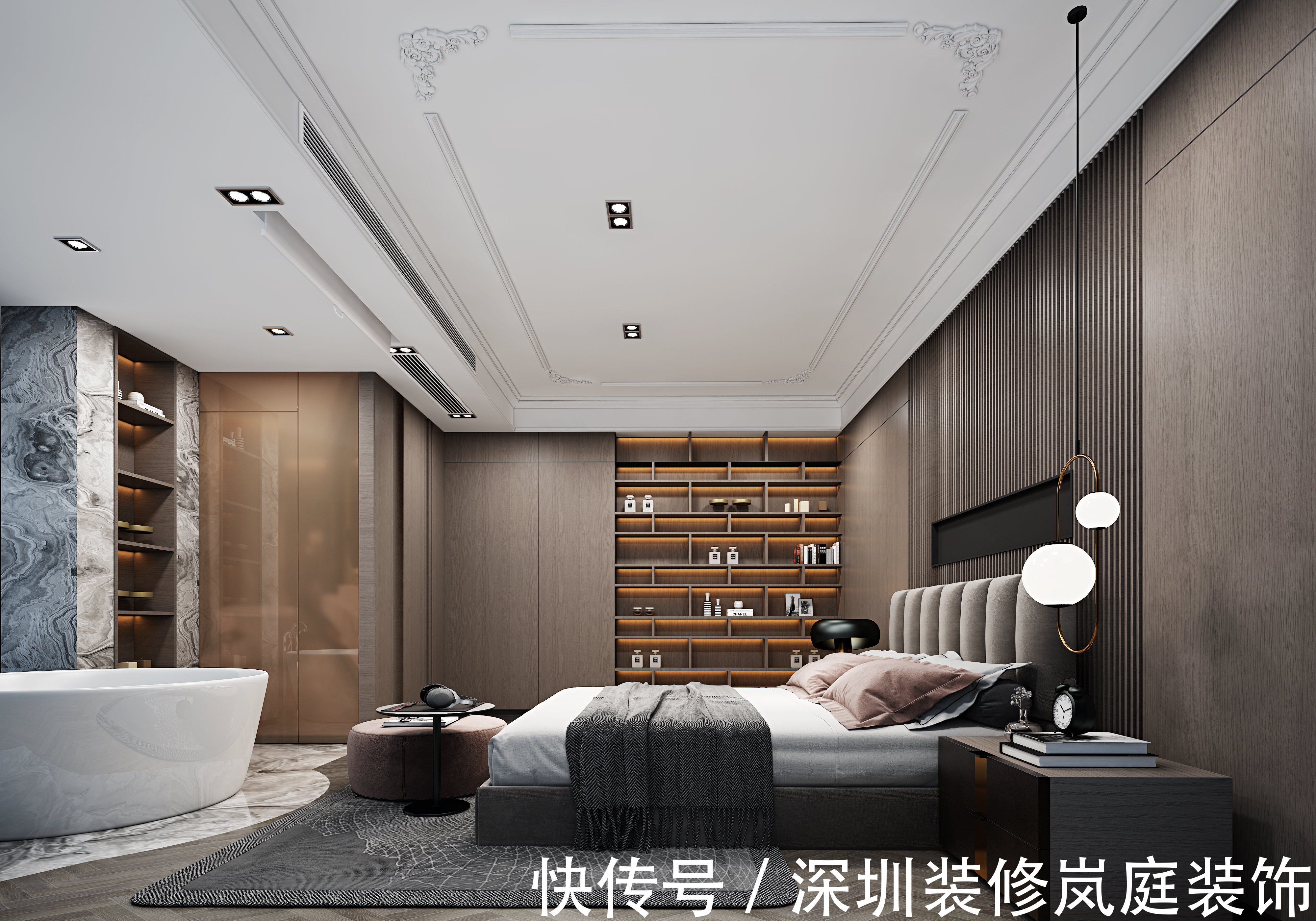 美式|深圳装修：金宏凯旋城花园170㎡美式，四居就是优雅和大气！